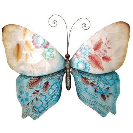 EANGEE HOME DESIGN Eangee Home Design m2028 Butterfly Wall Decor; Blue & Pearl m2028